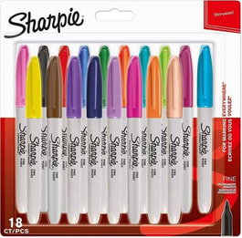 Rotulador Permanente Sharpie Fine Surtido Bolsa De 18