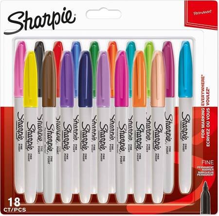 SHARPIE Surtido de 18 Rotuladores Permanentes Fine SHARPIE Surtido de 18 Rotuladores Permanentes Fine