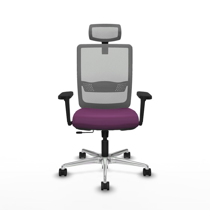 PIQUERAS Y CRESPO Silla de oficina Haches con mecanismo Sincro/Traslack Morado y Gris PIQUERAS Y CRESPO Silla de oficina Haches con mecanismo Sincro/Traslack Morado y Gris