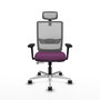 PIQUERAS Y CRESPO Silla de oficina Haches con mecanismo Sincro/Traslack Morado y Gris
