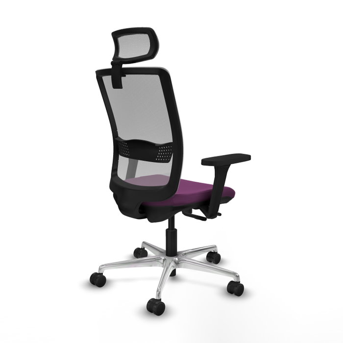 PIQUERAS Y CRESPO Silla de oficina Haches con mecanismo Sincro/Traslack Morado y Gris PIQUERAS Y CRESPO Silla de oficina Haches con mecanismo Sincro/Traslack Morado y Gris