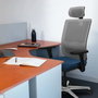 PIQUERAS Y CRESPO Silla de oficina Haches con mecanismo Sincro/Traslack Morado y Gris