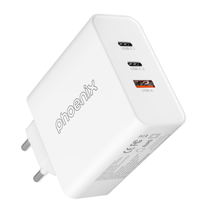 Phoenix technologies Cargador Tipo C 65W Gan para Portátiles, Tablets y Dispositivos hasta 65W Phoenix technologies Cargador Tipo C 65W Gan para Portátiles, Tablets y Dispositivos hasta 65W
