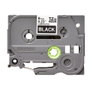 Brother Cinta Laminada TZe315 Blanco sobre Negro 6mm x 8m