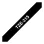Brother Cinta Laminada TZe315 Blanco sobre Negro 6mm x 8m