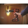 Black+Decker Kit de taladro percutor 18 V con 2 baterías de 1,5 Ah y 80 accesorios