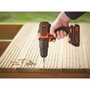 Black+Decker Kit de taladro percutor 18 V con 2 baterías de 1,5 Ah y 80 accesorios