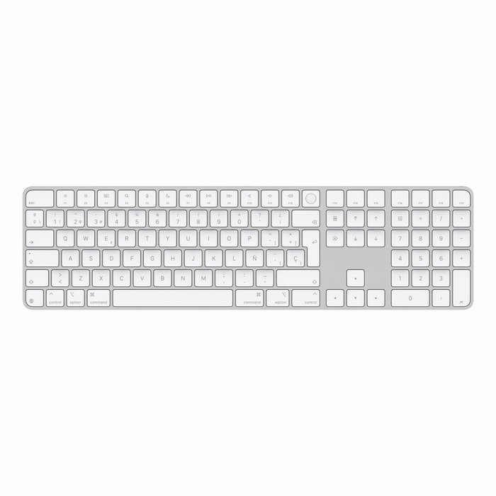Apple Magic Keyboard con Touch ID y teclado numérico Blanco QWERTY Español