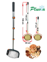 Pluvia Recolector de Frutas Telescópico de Aluminio 37-110cm