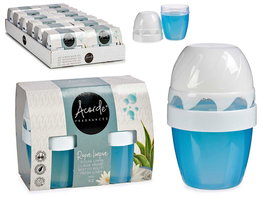 ACORDE Set 2 Ambientadores Gel 140Gr Ropa Limpia, Neutralizador de Olores, Larga Duración, 6.5x10.5x14.3 cm (Set de 24)