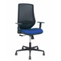 PIQUERAS Y CRESPO Silla Mardos con Mecanismo Sincro, Malla Negra y Asiento Azul Marino