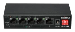 Edimax GS-1105PE Switch Gigabit de Largo Alcance con 4 Puertos PoE+