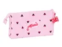 Safta Estuche Portatodo Triple Minnie Mouse Naive