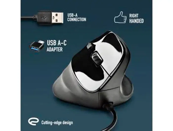 NGS Ratón Vertical Ergonómico Samsara Hasta 3200 DPI Botones Silenciosos