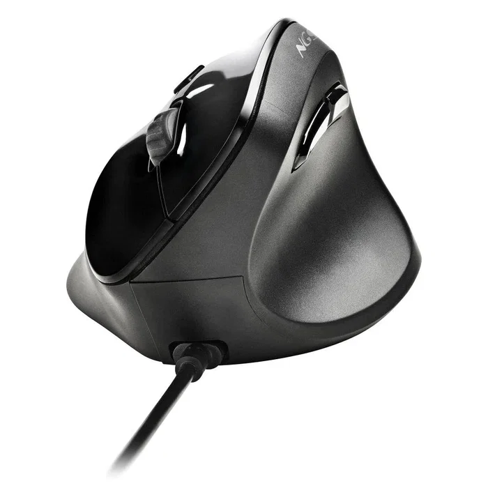 NGS SAMSARA Ratón Ergonómico Vertical para Mano Derecha, Silencioso, Laser, 3200 DPI, USB Tipo A, Negro