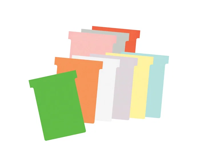 Nobo T-Card Ficha para Plannings de Cartulina 170 gr Color Verde Pack 100 Unidades