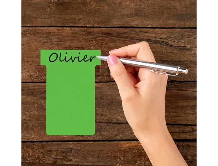 Nobo T-Card Ficha para Plannings de Cartulina 170 gr Color Verde Pack 100 Unidades