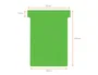 Nobo T-Card Ficha para Plannings de Cartulina 170 gr Color Verde Pack 100 Unidades