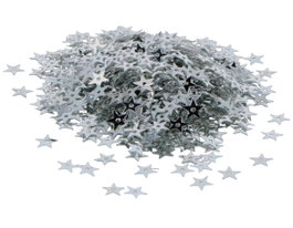 Innspiro Bote de Lentejuelas de Aluminio Estrellas Plateadas 5cm 30g