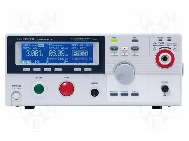 GW INSTEK GPT-9802 Probador de Seguridad Hi-Pot True RMS AC GW INSTEK GPT-9802 Probador de Seguridad Hi-Pot True RMS AC