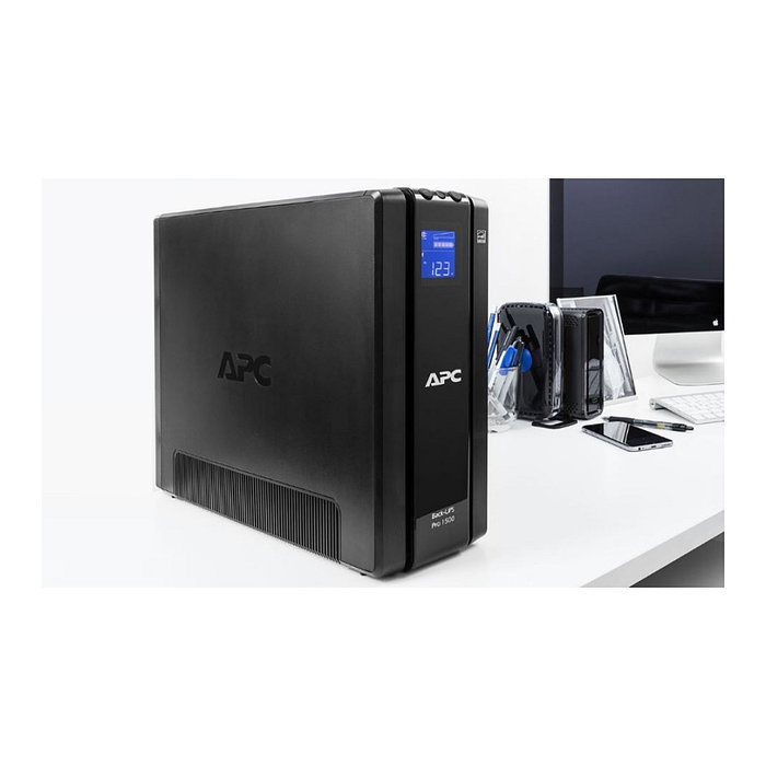 APC Back-UPS Pro 1500 BR1500G-GR - SAI Regulador 1500VA / 865W, Salida Senoidal, 6 Tomas, LCD, USB - 230V para Europa