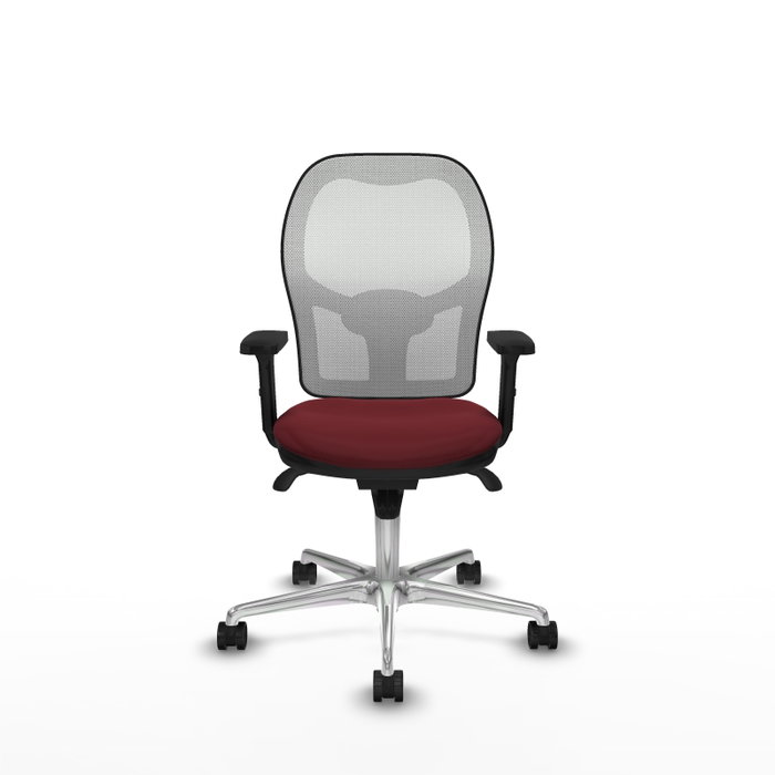 PIQUERAS Y CRESPO Silla de oficina Jorquera Granate y Blanco con Mecanismo Sincro PIQUERAS Y CRESPO Silla de oficina Jorquera Granate y Blanco con Mecanismo Sincro