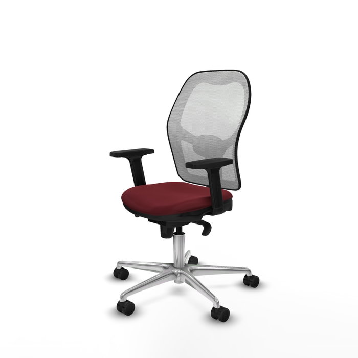 PIQUERAS Y CRESPO Silla de oficina Jorquera Granate y Blanco con Mecanismo Sincro PIQUERAS Y CRESPO Silla de oficina Jorquera Granate y Blanco con Mecanismo Sincro