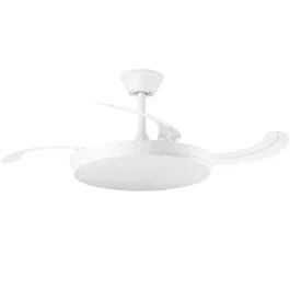 Orbegozo CP 158105 - Ventilador de Techo Retráctil 120 cm con Luz LED, 4 Aspas, 6 Velocidades, Motor DC 35W, Reversible, Mando a Distancia, Blanco