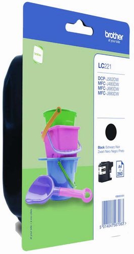 Brother Cartucho de Tinta Negro LC221BKBP Brother Cartucho de Tinta Negro LC221BKBP