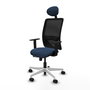 PIQUERAS Y CRESPO Silla de oficina Zulema con mecanismo Sincro/Traslack, Azul marino y Negro