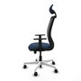 PIQUERAS Y CRESPO Silla de oficina Zulema con mecanismo Sincro/Traslack, Azul marino y Negro