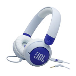 JBL Junior 320 Auriculares On-Ear Alámbricos con Micrófono para Niños, Azul - Diseñado para Llamadas y Música, 116,8 g