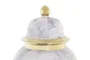 DKD Home Decor Tibor de Porcelana Simil Mármol 22x22x42 cm
