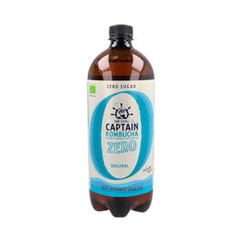 CAPTAIN Kombucha Zero Original Sabor Té Verde 1L - Sin Azúcar, Sin Calorías, Ecológica (Bio) - Ref. Captain Kombucha Zero Original 1Lt. Bio