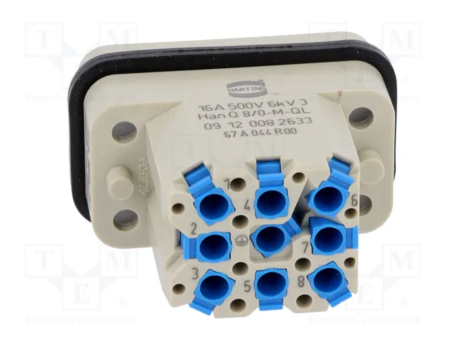 HARTING Han Q Conector HDC Macho 8+PE