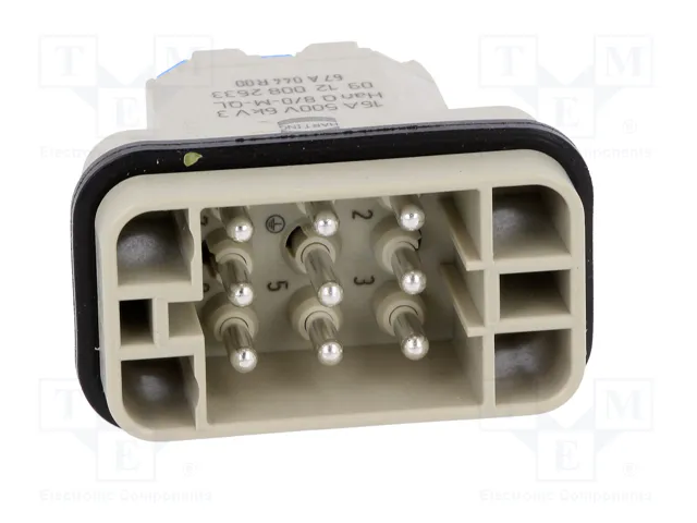 HARTING Han Q Conector HDC Macho 8+PE