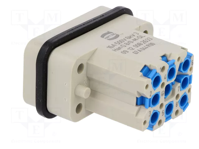 HARTING Han Q Conector HDC Macho 8+PE