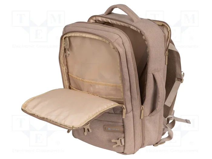 NATEC CAMEL LITE Mochila de viaje beige para portátil de 15,6 pulgadas