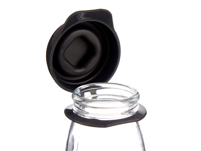 Vivalto Botella de Cristal 250 ml con Surtido de 3 Colores, Vidrio y Plástico, 5x6x14 cm (Set de 24)