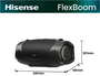 Hisense Flex Boom Altavoz portátil estéreo 80 W Negro