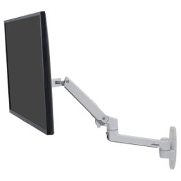 Ergotron LX Wall Monitor Arm, 1 Brazo, Pared, Blanco, 11.3 kg Capacidad, Pantallas 20-34 pulgadas, VESA 75x75-100x100 mm, LX Series