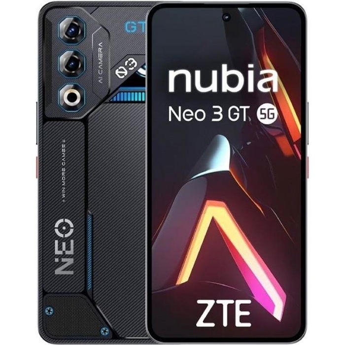 ZTE Nubia Neo 3 GT 5G Smartphone - 6.8" OLED 120Hz, 24GB RAM, 256GB, Cámara 50MP, Batería 6000mAh, Carga Rápida, IP54, Color Interstellar Gray ZTE Nubia Neo 3 GT 5G Smartphone - 6.8" OLED 120Hz, 24GB RAM, 256GB, Cámara 50MP, Batería 6000mAh, Carga Rápida, IP54, Color Interstellar Gray