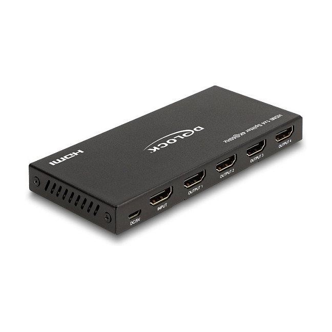 DeLOCK 18652 Divisor HDMI 1 entrada a 4 salidas 4K 60 Hz con Downscaler DeLOCK 18652 Divisor HDMI 1 entrada a 4 salidas 4K 60 Hz con Downscaler