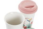 DKD Home Decor Mug Tropical Colección Tropic Garden Multicolor 10 x 14 x 10 cm (6 Unidades) Porcelana y Silicona 400ml