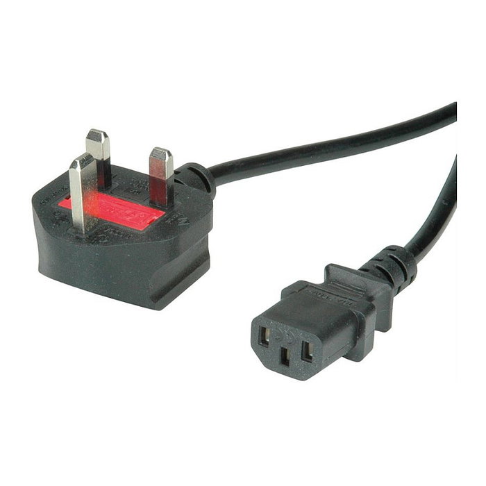 VALUE Cable de alimentación BS 1363 a IEC 320, 3 m, Negro VALUE Cable de alimentación BS 1363 a IEC 320, 3 m, Negro