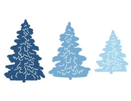 Misskuty Troquel fino ZAG Navidad abetos 3u.