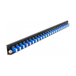 DeLOCK Panel de conexión de fibra óptica 24 puertos LC Duplex azul 19″