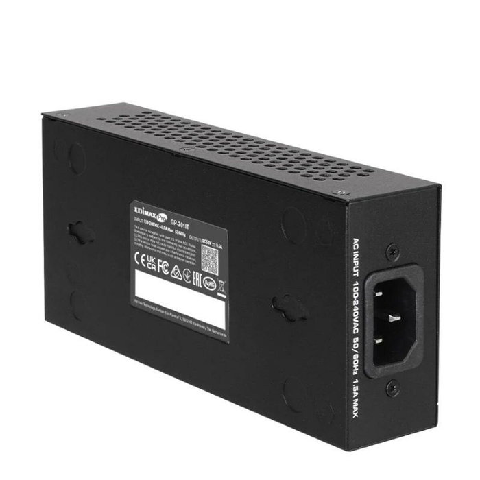 Edimax Adaptador PoE+ Gigabit Inyector GP-201IT 30W 802.3at Edimax Adaptador PoE+ Gigabit Inyector GP-201IT 30W 802.3at