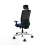 PIQUERAS Y CRESPO Silla de oficina Yunquera con mecanismo Sincro/Traslack, Azul y Negro