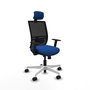 PIQUERAS Y CRESPO Silla de oficina Yunquera con mecanismo Sincro/Traslack, Azul y Negro